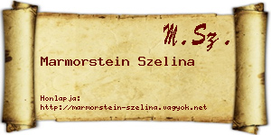 Marmorstein Szelina névjegykártya